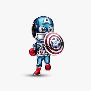 Authentic Pandora Marvel The Avengers Captain America Charm - NWT